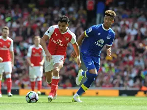 Arsenal V Everton 2016-17 Prints: Clash at the Emirates: Sanchez vs