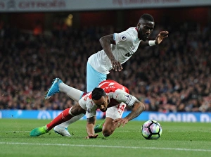 Arsenal V West Ham United 2016-17 Prints: Clash at Emirates: Walcott vs Masuaku