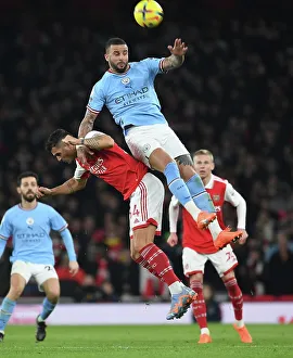 Arsenal V Manchester City 2022-23 Prints: Clash at the Emirates: Xhaka vs. Walker - Arsenal vs. Manchester City (2022-23)