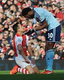 Arsenal V West Ham United 2014/15 Prints: Clash of the Ex-Gunners: Sanchez vs. Song in Arsenal vs. West Ham Showdown