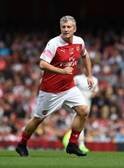 Images Dated 8th September 2018: A Clash of Football Legends: Davor Suker Shines for Arsenal against Real Madrid (2018-19)