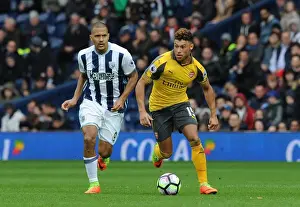 West Bromwich Albion V Arsenal 2016-17 Prints: Clash of Forces: Oxlade-Chamberlain vs Rondon - West Bromwich Albion vs Arsenal