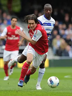 Queens Park Rangers V Arsenal 2011-12 Prints: Clash of Forces: Rosicky vs. Diakite - Queens Park Rangers vs. Arsenal, Premier League
