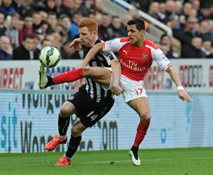 Newcastle United V Arseal 2014/15 Prints: Clash of Forces: Sanchez vs Colback - Newcastle United vs Arsenal, Premier League 2015