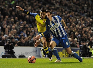 Brighton And Hove Albion V Arsenal - FA Cup 2014/15 Prints: Clash of Forces: Sanchez vs. Dunk in FA Cup Showdown