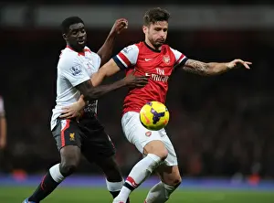 Arsenal V Liverpool 2013-14 Prints: Clash of Giants: Arsenal vs. Liverpool - A Battle at Emirates Stadium (2013-14)