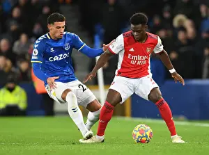Everton V Arsenal 2020-21 Prints: Clash at Goodison Park: Bukayo Saka vs Ben Godfrey in Everton vs Arsenal Premier League Showdown