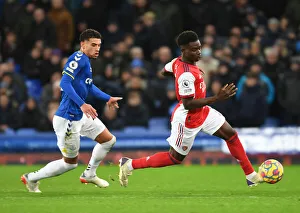 Everton V Arsenal 2020-21 Prints: Clash at Goodison Park: Saka vs. Godfrey in Everton vs. Arsenal Premier League Showdown