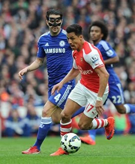 Arsenal v Chelsea 2014/15 Collection: Clash of the Former Guns: Sanchez vs. Fabregas - Arsenal vs. Chelsea, Premier League 2015