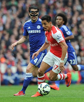 Arsenal V Chelsea 2014/15 Prints: Clash of the Former Guns: Sanchez vs. Fabregas - Arsenal vs. Chelsea, Premier League 2015