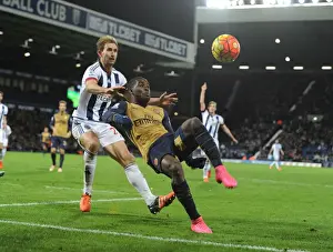 West Bromwich Albion V Arsenal 2015-16 Prints: Clash at The Hawthorns: Campbell vs McAuley - A Premier League Battle