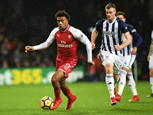 West Bromwich Albion V Arsenal 2017-18 Prints: Clash at The Hawthorns: Iwobi vs Brunt - Premier League Battle