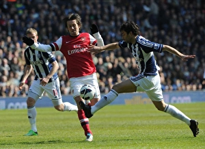Clash at The Hawthorns: Rosicky vs. Yacob, Arsenal vs. West Bromwich Albion, Premier League, 2012-13