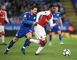 Leicester City V Arsenal 2017-18 Prints: Clash at The King Power: Ainsley Maitland-Niles vs