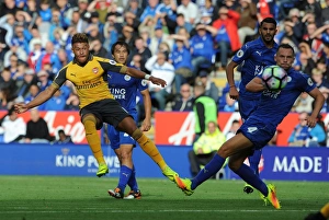 Leicester City V Arsenal 2016-17 Prints: Clash at The King Power: Oxlade-Chamberlain vs. Drinkwater - A Premier League Battle