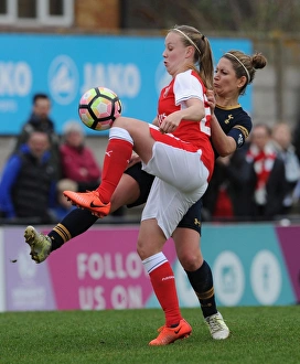 Arsenal Ladies V Tottenham Hotspur Ladies FA Cup 2017 Prints: Clash of Ladies: Arsenal's Beth Mead vs