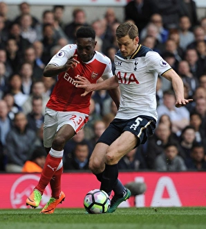 Tottenham Hotspur V Arsenal 2016-17 Prints: Clash at the Lane: Welbeck vs Vertonghen in Intense Battle