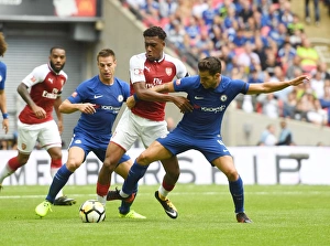 Arsenal V Chelsea - FA Community Shield 2017-18 Prints: Clash of Legends: Iwobi vs. Fabregas - Arsenal vs. Chelsea FA Community Shield