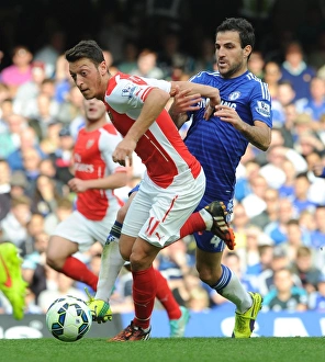 Chelsea V Arsenal 2014-15 Prints: Clash of the Legends: Ozil vs. Fabregas - Chelsea vs. Arsenal, Premier League 2014-15