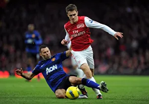 Arsenal V Manchester United 2011-12 Prints: Clash of Legends: Ramsey vs. Giggs - Arsenal vs. Manchester United, Premier League, 2012