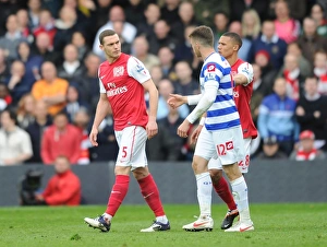 Queens Park Rangers V Arsenal 2011-12 Prints: Clash at Loftus Road: Vermaelen vs