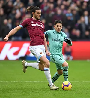 West Ham United V Arsenal 2018-19 Prints: Clash at London Stadium: Torreira vs
