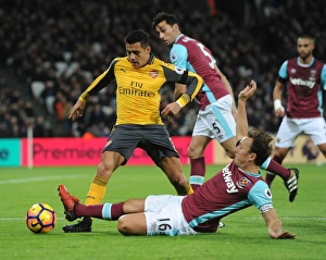 Olympic Stadium Prints: Clash at London Stadium: West Ham vs. Arsenal - Sanchez vs. Noble