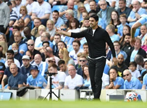 Images Dated 28th August 2021: Clash of the Managers: Mikel Arteta vs Pep Guardiola - Manchester City vs Arsenal