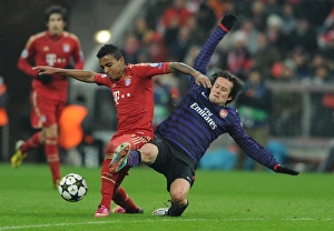 Bayern Munich V Arsenal 2012-13 Prints: Clash of Midfield Giants: Rosicky vs