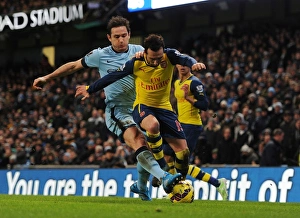 Manchester City V Arsenal 2014-15 Prints: Clash of the Midfield Maestros: Cazorla vs
