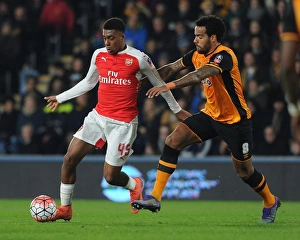 15/16 Hull City V Arsenal FA Cup Prints: Clash of Midfield Maestros: Iwobi vs. Huddlestone in FA Cup Showdown