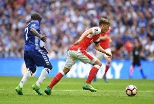 Arsenal V Chelsea - FA Cup Final 2017 Prints: Clash of Midfield Maestros: Ozil vs. Kante - Arsenal v Chelsea FA Cup Final