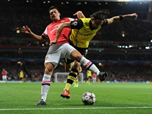 Arsenal V Borussia Dortmund 2013-14 Prints: Clash of the Midfield Maestros: Ozil vs