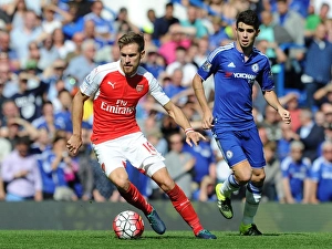 Chelsea V Arsenal 2015-16 Prints: Clash of the Midfield Maestros: Ramsey vs