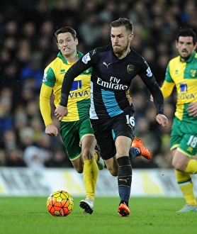 Norwich City V Arsenal 2015-16 Prints: Clash of Midfield Maestros: Ramsey vs