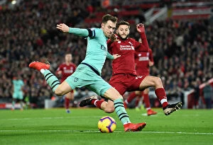 Images Dated 29th December 2018: Clash of the Midfield Maestros: Ramsey vs. Lallana, Liverpool vs. Arsenal, Premier League, 2018-19