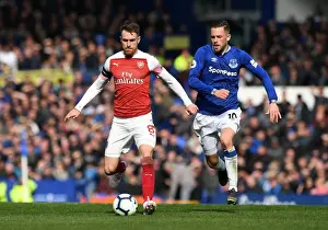 Everton V Arsenal 2018-19 Prints: Clash of Midfield Maestros: Ramsey vs Sigurdsson - Everton vs Arsenal