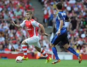 Arsenal V AS Monaco 2014-15 Prints: Clash of Midfield Maestros: Wilshere vs. Moutinho - Arsenal v AS Monaco, Emirates Cup 2014