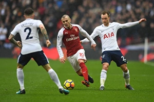 Tottenham Hotspur V Arsenal 2017-18 Prints: Clash of Midfield Maestros: Wilshere vs