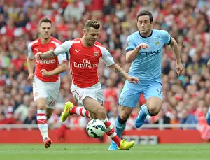 Arsenal V Manchester City 2014-15 Prints: Clash of Midfield Maestros: Wilshere vs Lampard - Arsenal vs Manchester City