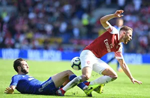 Cardiff City V Arsenal 2018-19 Prints: Clash of the Midfield: Ramsey vs. Arter in Cardiff Derby, Premier League 2018-19