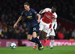 Arsenal V Manchester United 2018-19 Prints: Clash of Midfield Titans: Ainsley Maitland-Niles vs