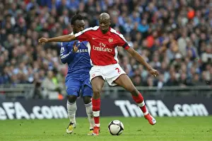 Arsenal V Chelsea FA Cup 2008-09 Prints: Clash of Midfield Titans: Arsenal's Abou Diaby vs Chelsea's Michael Essien