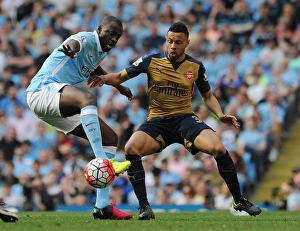 Manchester City V Arsenal 2105-16 Prints: Clash of Midfield Titans: Coquelin vs