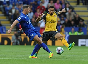 Leicester City V Arsenal 2016-17 Prints: Clash of Midfield Titans: Coquelin vs Drinkwater