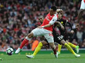 Arsenal V Manchester City 2016-17 Prints: Clash of Midfield Titans: Coquelin vs Fernandinho (Arsenal v Manchester City, 2016-17)