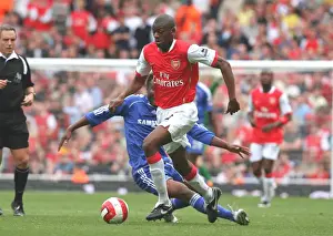 Arsenal V Chelsea 2006-07 Prints: Clash of Midfield Titans: Diaby vs Mikel at Emirates Stadium
