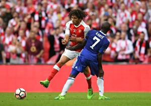 Arsenal V Chelsea - FA Cup Final 2017 Prints: Clash of Midfield Titans: Elneny vs. Kante - Arsenal v Chelsea FA Cup Final