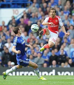 Chelsea V Arsenal 2014-15 Prints: Clash of Midfield Titans: Flamini vs. Matic (Chelsea v Arsenal, 2014-15)