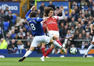 Everton V Arsenal 2018-19 Prints: Clash of Midfield Titans: Guendouzi vs. Gomes - Everton vs. Arsenal, Premier League